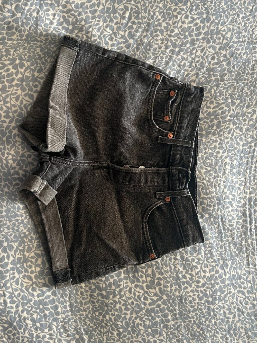 Levi Strauss Black Jean Shorts Size 24, Excellent Condition